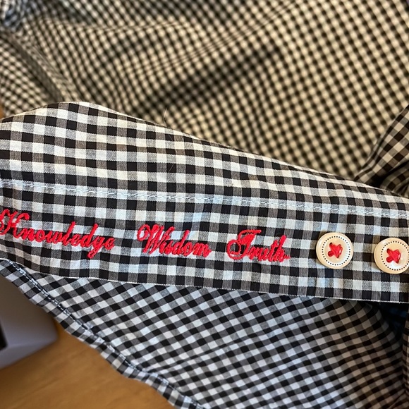 ROBERT GRAHAM Button Down Shirt Black & Gray Check Size XL EUC - Picture 7 of 8